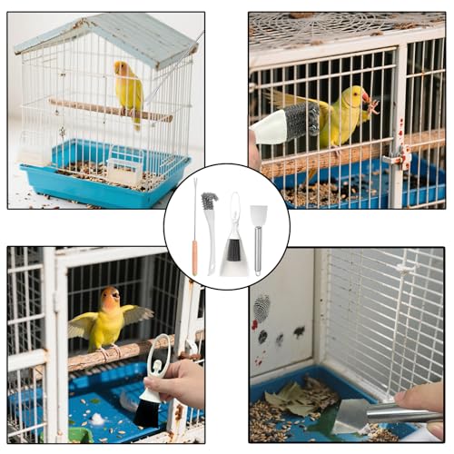 Bird Cage Cleaning Brush Tool Set, Bird Cage Cleaner, Suitable for Bird Cages, Rabbit Cages, Hamster Cages, Parrot Cages, and Other Small Pet Cage Accessories