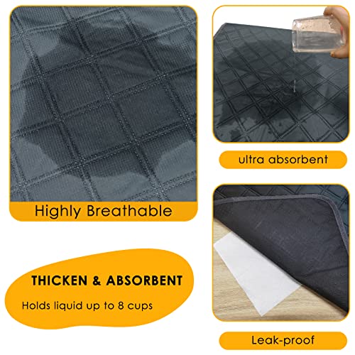 2 Pack Washable Guinea Pig Cage Liners for C&C 2x4 Habitat Guinea Pig Bedding Super Absorbent | Waterproof | Non Slip| Reusable Guinea Pig Pee Pads for Small Animals Cages - 57.1" x 27.6" - color: Dark Grey, size: 57" x 28" (2 Pack)