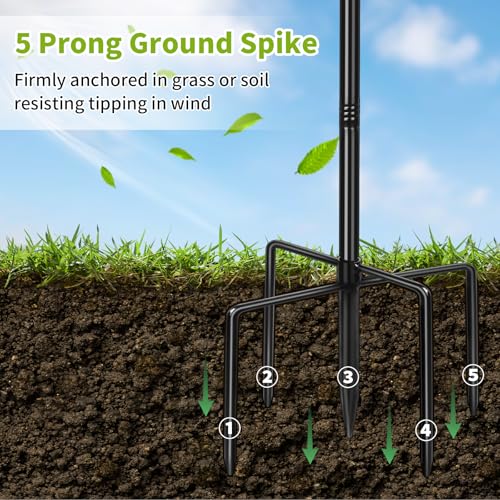 Bird House Pole, 80 Inch Bird Feeder Pole Stand with 1-Inch Dia Heavy Duty Birdhouse Pole Mount Kit for Outdoors Smart Birdhouse, Weather Station
