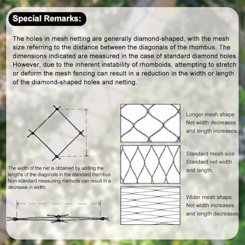 Bird Netting for Chicken Coop 50x50 Ft, 1" Mesh Aviary Netting | Woven Chicken Run Roof Cover, Protects Against Hawks & Predator, Heavy Duty Bird Net for Fruit Trees & Garden Protection - size: 50x50Ft-1"