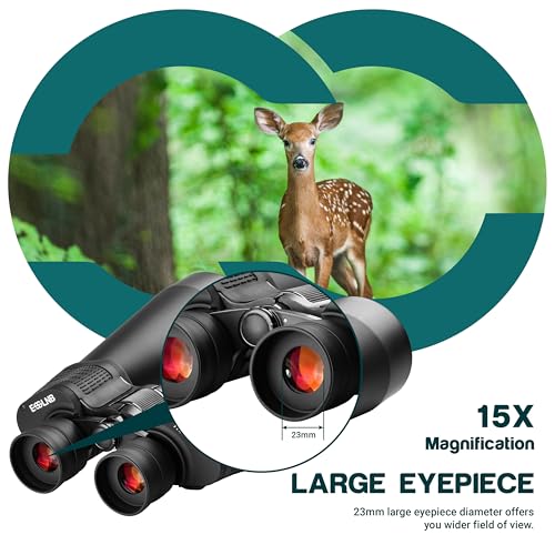 ESSLNB Giant Binoculars Astronomy 15X70 with Phone Adapter Tripod Adapter and Carrying Bag FMC Waterproof Binoculars for Adults Kids - size: Small