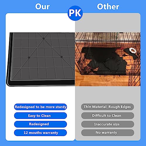 35" Dog Crate Tray Replacement - Durable Waterproof Kennel Pan | Perfect Fit Kennel Floor Liner - Easy Clean, Chew-Resistant Composite Pan for Wire Dog Crate, Also Fits Litter Box Mat - size: 35"L x 22"W x 1"H