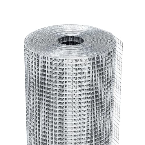 1/2 in 36 in x 100 ft Hardware Cloth, 19GA Chicken Wire Fencing,Galvanized Welded Wire Mesh Roll for Poultry Netting Cage, Chicken Coop
