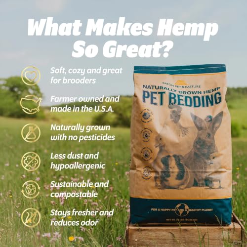 Eaton Pet and Pasture Hemp Bedding for Chickens, Rabbits, Small Pets, 33 Lb - size: 33 Pound (Pack of 1)