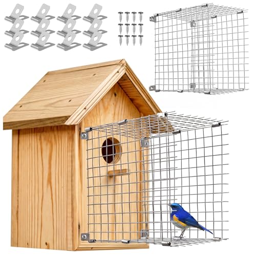 Yaocom 2 Pcs Bluebird House Predator Guards Strong Metal Wire Birdhouse Entrance Protector Guard Bird House Hole Protector Snake Guard for Eastern Bluebird Box