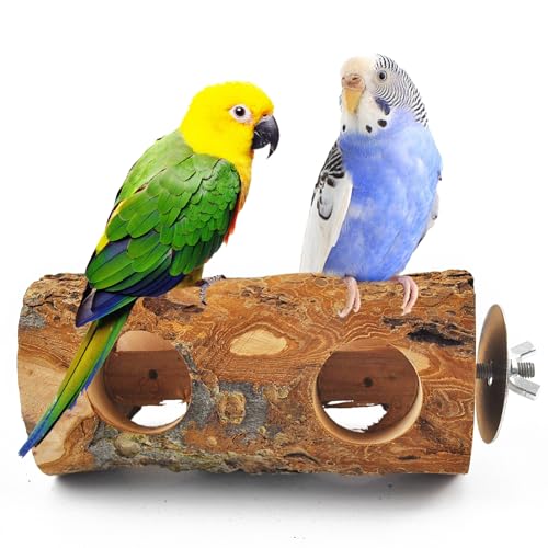 Bird Wooden Block Chewing Toy Parrot Beak Grinding Toys Wood Birds Cage Foraging Training Toy with Bird Perch for Parakeet Cockatiel Lovebird Budgie