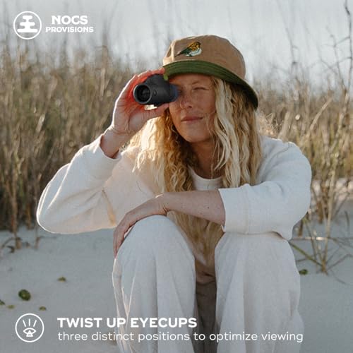 Nocs Provisions Zoom Tube 8x32 Monocular, Bird Watching & Backpacking | 8X Magnification Telescope, Bak4 Prism, Wide Field of View for Wildlife Viewing - color: Tourmaline Black