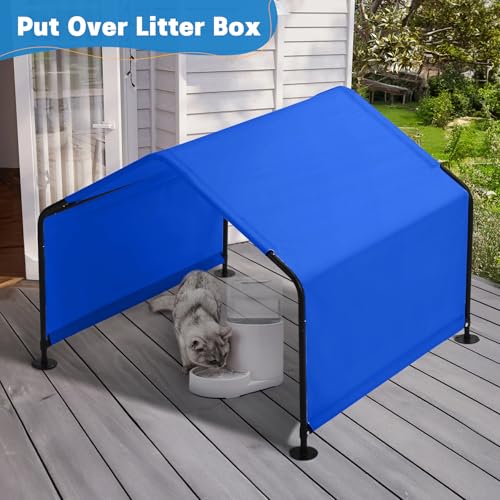 Outdoor Dog Tent, 4'x4'x3' Dog Shade House Shelter for Large Medium Pets | Outside Pet Canopy House for Livestock Pigs Cats with Waterproof Roof Ground Nails, Bright Blue - color: Bright Blue