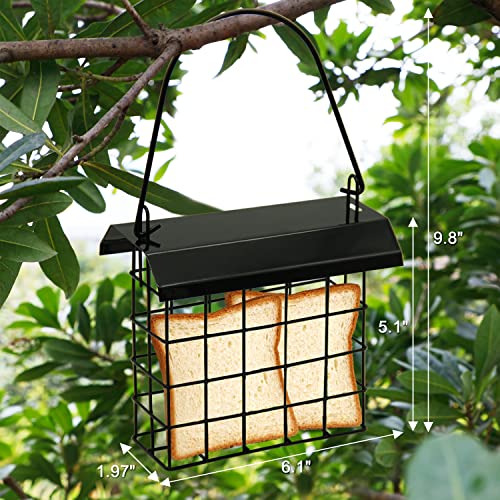 FORUP Suet Bird Feeder, Hanging Suet Feeder, Single Suet Cake Bird Feeder, One Suet Capacity, 2 Pack