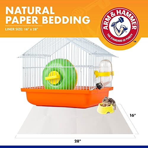 Arm & Hammer Super Absorbent Cage Liners for Guinea Pigs, Hamsters, Rabbits & Small Animals, Odor Control Cage Tray Liners for Wire or Mesh Grate Cages, Trim to Fit, 7 Count (Pack of 2) - size: 7 Count (Pack of 2)