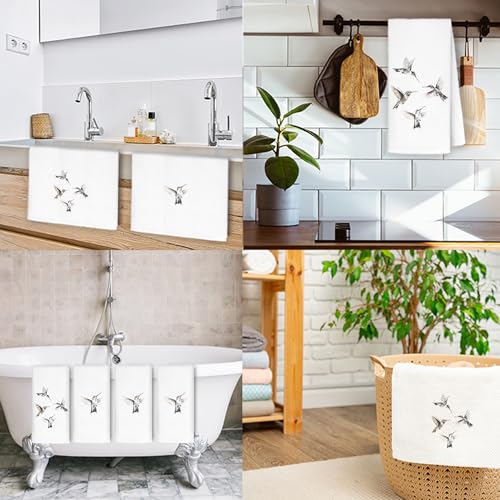 Hummingbird Bird Gifts for Women Decorative Kitchen Hand Towels for Bathroom Decor,16x24 Inch Set of 4 - color: Bird Towels-e