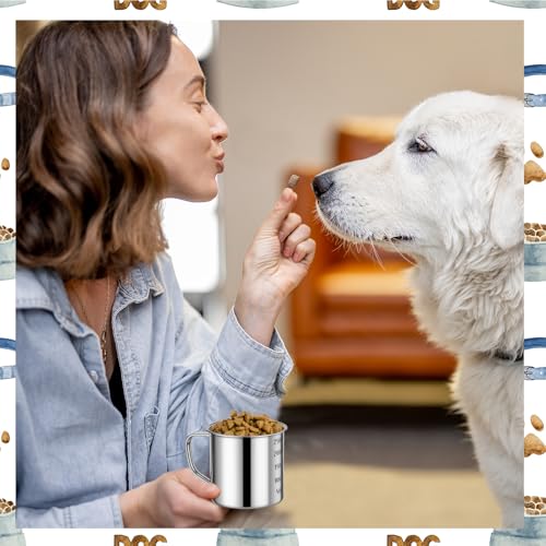 Dog Food Scoop 1 Cup,304 Stainless Steel Dog Food Measuring Cup,1 Cup Pet Food Scoop for Dogs Cats - size: 1 cup