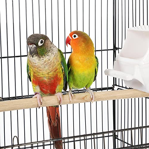 Topeakmart Open Play Top Bird Cage Parakeet Cage with Slide-Out Tray for Small Parrot Budgies Finches Canaries Lovebirds - color: Black