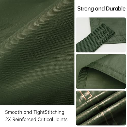 FREE SOLDIER Waterproof Camping Tarp Shelter Awning | Lightweight, Compact, Quick Setup, Waterproof Sun Shelter Campingtarp,For Backpacking, Beach, Travel and Outdoor Activities - color: Dark Green 10×10.5ft