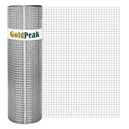 GoldPeak Hardware Cltoh 1/4 inch Wire Mesh Roll 36in x 50ft 23 Gauge | Hot-dip Galvanized After Welding, Chicken Wire Fencing Welded Wire Fence Gopher Wire Cloth Snake Fencing - size: 1/4 inch 36'' x 50'
