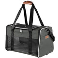 Cat Carrier - Portable Foldable Dog Pet Carrier, Soft-Sided Pet Bag up to 22 Lbs, Airline Approved Travel Puppy Carrier - color: Brown, size: 19.7"L x 12"W x 12"H