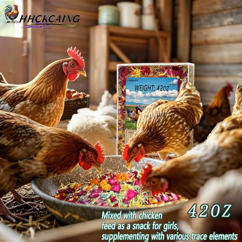 42oz Premium Nesting Herbs, Aromatic Blend for Chicken Coop & Nest Boxes | 8 herbal flower blend, calms laying hens, removes coop odors, boosts consistent egg production & improves egg quality - size: 10.4"L x 9.3"W x 3.0"H