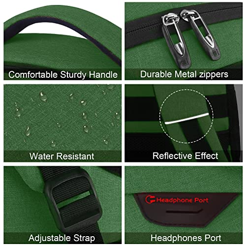 Laptop Backpack,Business Travel Anti Theft Slim College Backpack | Water Resistant Durable Computer Bag Gift for Women & Men Fits 15.6 Inch Laptop and Notebook - Green - color: Green, size: 15.6 Inch, style: Laptop