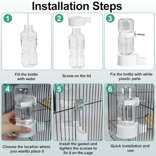 Bird Water Dispenser Plastic Bird Cage Hanging Drinking Device | 1 PCS Pet Bird Automatic Water Dispenser for Birds Love Birds Canary Easy to Install