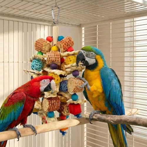 Parrot Chew Toys Bird Chew Toys Bird Toys with Natural Corn Cob for Small and Medium-Sized Macaws,African Grey,Cockatoos,Amazon Parrots,Parakeet,Cockatiel,Sun Conure, Lovebird - style: Style A