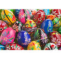 Decorative Wooden Easter Eggs Set of 3 Medium, Hand Painted Eggs and Small Easter Egg for Spring Tabletop Display and Festive Home Decor - size: Set of 3 Medium
