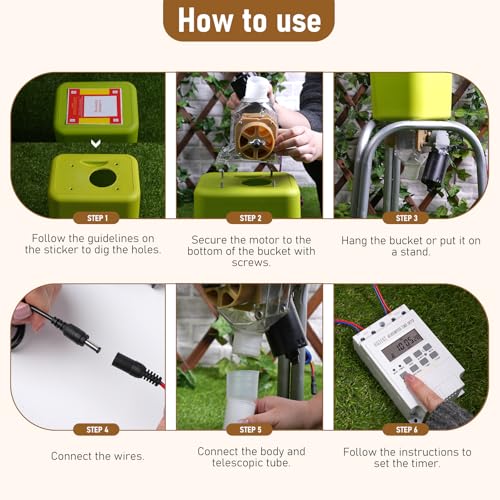 Automatic Chicken Feeder with Timer, Duck Feeder | 16 Groups of Timed and Fix-quantity Chicken Feeders No Waste for Chickens, Ducks, Geese, Pigeons, Fish, Dogs, Fish, Cats