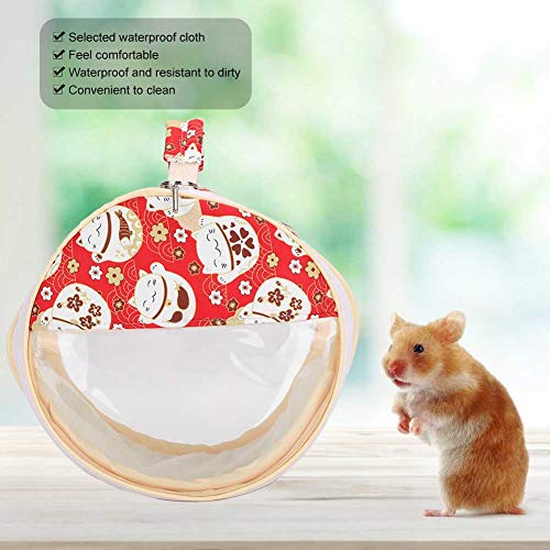 Hamster Transparent Bag Bird Squirrel Parrot Golden Hamster Hedgehog Outdoor Travel Visible Portable Carrier (Lucky Cat) - size: Lucky Cat