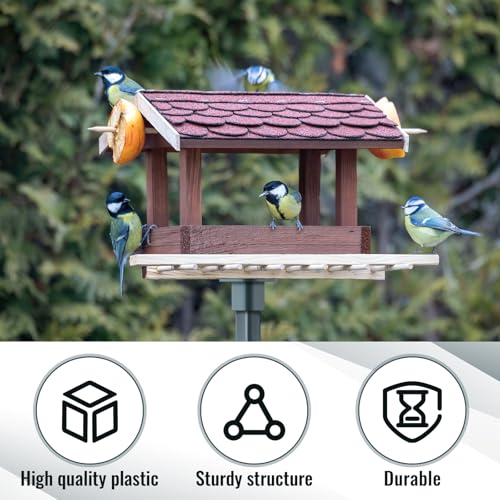 Nuanchu T Post Mounting Plate for Bird Houses Feeder,2 Pcs,Dark Green | Compatible with Most Standard Fence Post Pole,Mounting Plate for Bird Houses,Bird Feeder,Mailboxes, Mount Flange