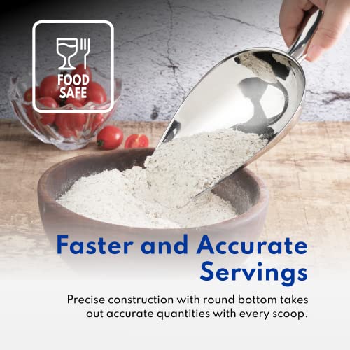 New Star Foodservice Restaurant Grade Stainless Steel Bar Ice Flour Utility Scoop, 36-Ounce - size: 36-Ounce Stainless Steel