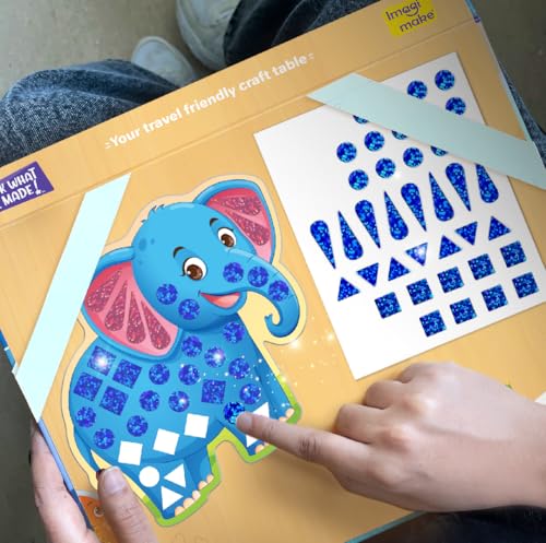 Imagimake Mirror Mosaic - Animals & Birds, 10 Templates, 950+ Stickers | Mess-Free Craft Activity, Screen-Free Creative Art Kit for Kids, Birthday Gift for Boys & Girls Ages 3,4,5,6,7 Years Old - style: 8. Animals & Birds