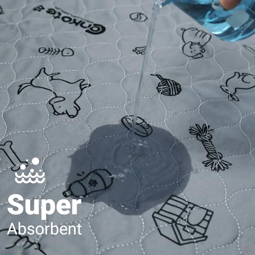 Washable Pee Pads for Dogs 2 Pack, Reusable Puppy Training Pads 34" x 36" | Heavy Absorbency Dog Playpen Mats Waterproof with Non-Slip Bottom for Playpen, Crate, Potty, Whelping - size: 34x36 Inch (Pack of 2）
