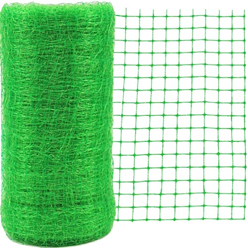 UWIOFF Garden Netting, 7 x 100 FT Bird Netting for Garden Protection, Green Deer Netting for Plants Fruit Trees Vegetables from Birds, Squirrels, Other Animals | UV Resistant, Plastic Garden Fencing Net for Plant Fruit Tree Vegetable from Bird Deer, 3/4"