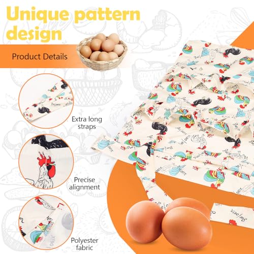 12 Deep Pockets Egg Apron, Chicken Egg Collecting Apron, Egg Holding Apron, Duck Goose Egg Gathering Apron for Housewife - color: Cartoon Style