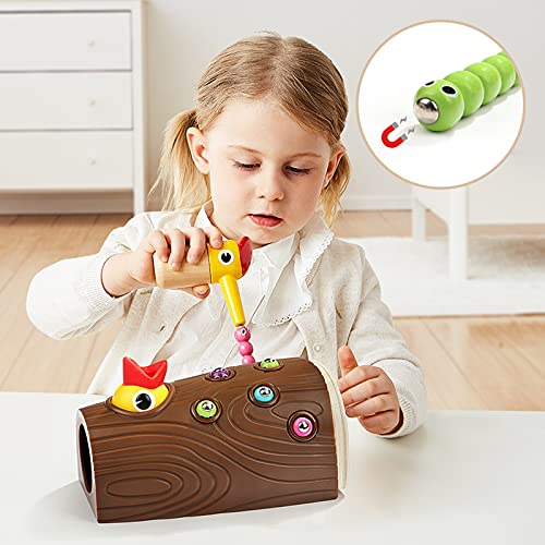 TOP BRIGHT Montessori Toys for 2 Year Old, Magnetic Bird Feeding Game | Learning Toys for Toddlers 2-4 Years, Fine Motor Skills Toy for 3 Years Old Girls and Boys, Gifts for 2 Year Old Girls Boys