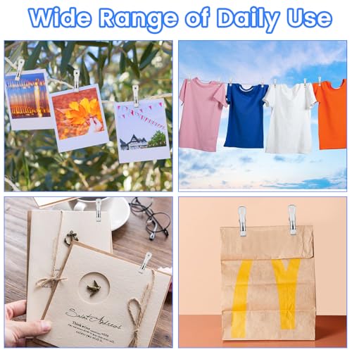 50PCS Garden Clips, Stainless Steel Greenhouse Clamps, Strong Grip Greenhouse Clips, Metal Clips for Netting, Shade Cloth, Plant Cover on Garden Hoops or Greenhouse Hoops by EGYPAMID