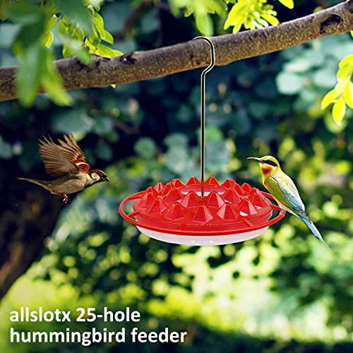 Hummingbird Feeders for Outdoors Hanging (2 Pack), 25 Feeding Ports 10 oz Plastic Hummingbird Feeder, Bee-Proof Leak-Proof No Drip, Easy to Clean with Cleaning Brushes - size: 10 oz