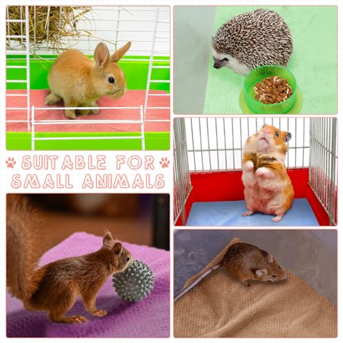 10 Pcs Guinea Pig Cage Liners Washable Rat Bedding for Guinea Pigs Controlling Absorbent Waterproof Pee Pads Blanket for Rabbits Hamster Small Animal Chinchilla(Grid,18x24 Inch,Multicolor) - color: Multicolor, size: 18x24 Inch, style: Grid