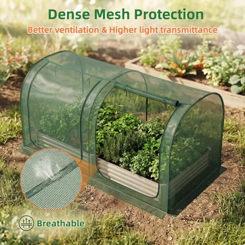 Crop Cage for Garden,98"x49"x49" Tunnel Plant Netting Cover with Zipper,Garden Bed Cover for Protection for Vegetables Fruits,Garden Cage for Plant and Animal