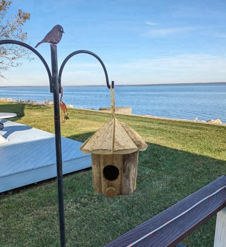 Wooden Birdhouses for Outside, Hanging Birdhouse, Cardinal Bird House Nesting Box, Natural Wood Bluebird Houses for Outdoors Finch Bluebird Cardinals, Garden Decoration