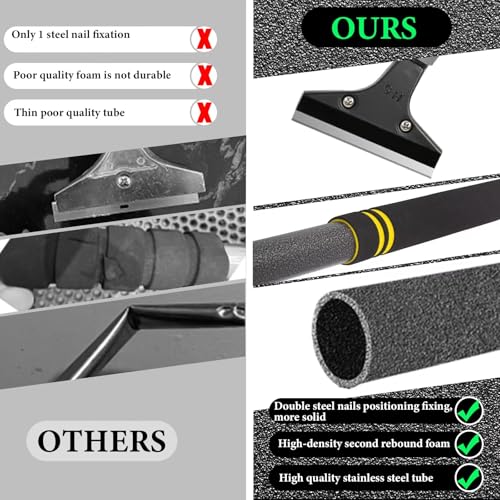 Floor Scraper Long Handle, Heavy duty floor scraper tool 16-47" made of stainless steel stronger with 5PCS extra 4Inch razor blade scraper tool is oil stains rust removal wallpaper cleaning tools. - size: 47 inch