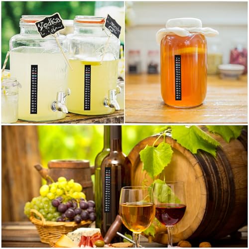 Brewing Thermometer Adhesive Strip Thermometer Aquarium Thermometer 10pcs | Fish Tank Thermometer Strip, Temperature Test Strip Thermometer Sticker for Tank/Kombucha/Fermentation Jar 39 to 97℉/4 to 36℃ - size: 10 Pack