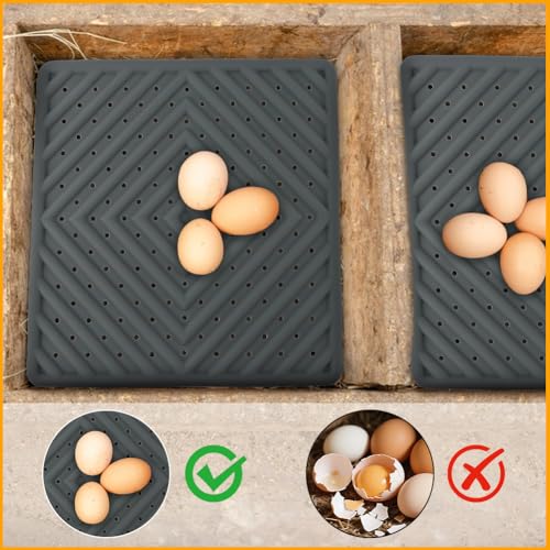 4Pcs Washable Chicken Nesting Box Pads for Laying Eggs, Reusable Bedding Nest Box Liners, Nesting Pads for Chicken Coop, Grey 12''x12''