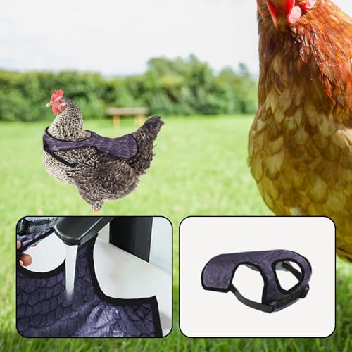 3pcs Chicken Saddle for Hens - Protective Hen Aprons for Poultry with Adjustable Straps, Durable and Comfortable Chicken Costumes for Backyard Birds