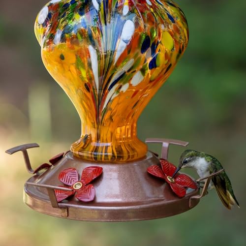 3 Pack Hummingbird Feeder Replacement Parts, Metal Top Cover with 4 Perches & 4 Flower Ports, Includes 3 Cleaning Brushes, No Feeder Bottom Base Included(Rose Gold) - color: Rose Gold