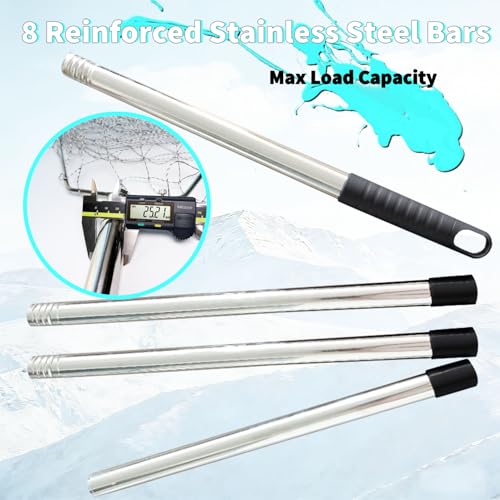 2 Pack Adjustable Poultry Catching Net, Chicken Net Bird Catching Net, 47"-106" Stainless Steel Telescopic Capture Net