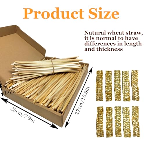 Hamiledyi Natural Bird Toys Foraging Parrot Shredding Toys Wheat Straw Chewing Toy for Cockatiel Lovebird Parakeet Budgie Small-Medium Birds (200 Pieces) - size: 200 pieces