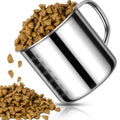 Dog Food Scoop 1.5 Cup,304 Stainless Steel Dog Food Measuring Cup,1.5 Cup Pet Food Scoop for Dogs Cats - size: 1.5 cup