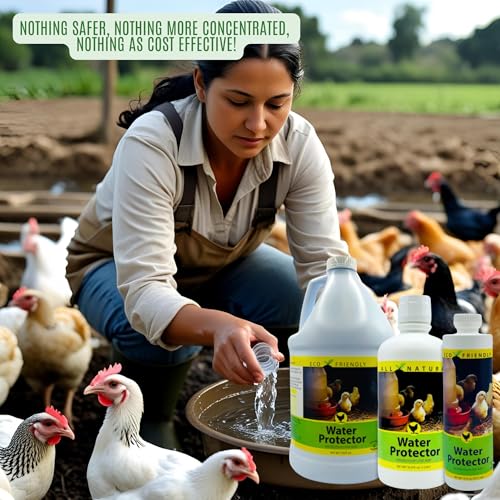 Carefree Enzymes Poultry Drinking Water Protector — Natural Enzyme Cleaner for Chicken, Duck & Livestock Waterers, 1 Gallon