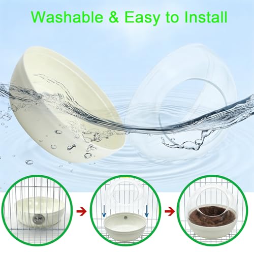 Bite-Resistant Bird Nest for Cage,Washable Clear View Hanging Bird House,Warm Plush Bird Bed Breeding Hut for Parakeet,Budgie,Lovebird,Canary&Small Parrots,Ideal for Laying Eggs,Sleeping&Breeding