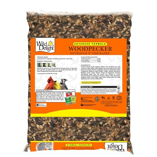 Wild Delight Woodpecker, Nuthatch N' Chickadee Food, 5 lb (364050) - size: 5 Pound (Pack of 1), style: Nuthatch N' Chickadee